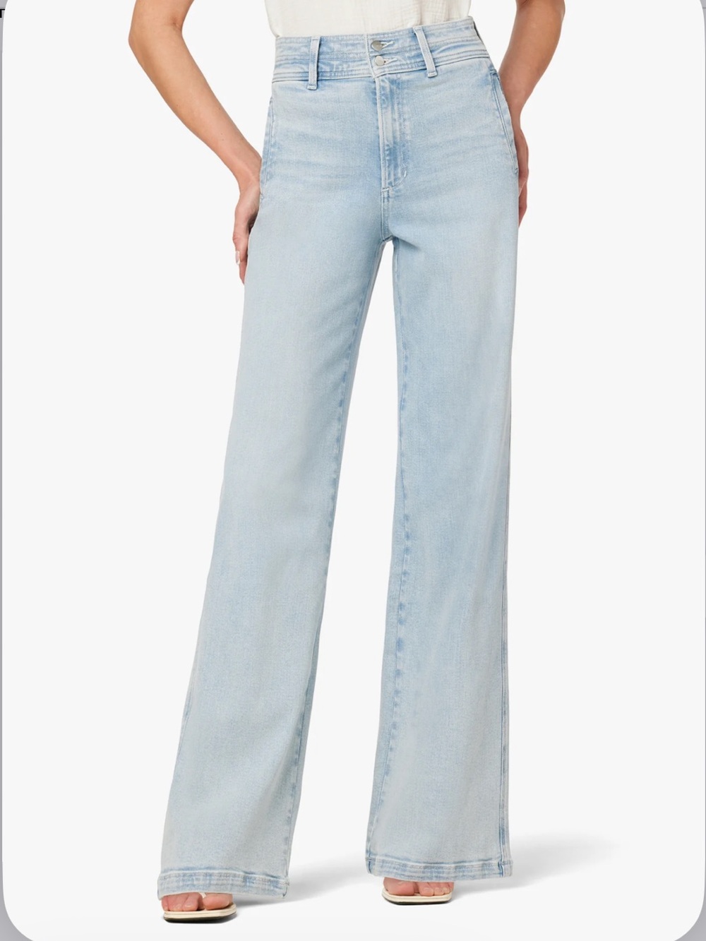 Joe's Jeans The Alanna Starry Eyed Light Wash High-Rise Wide Leg Jeans